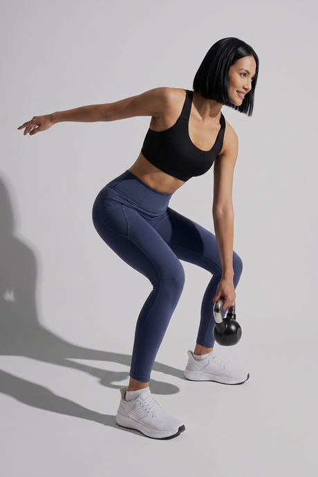 Buy Zelocity Quick Dry Gym Leggings - Vintage Indigo