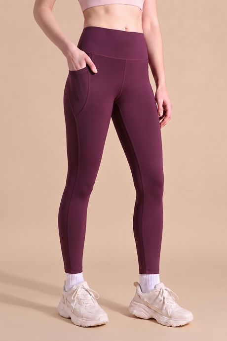 Zelocity Quick Dry Gym Leggings - Damson — image 2