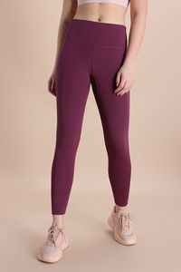 Zelocity Quick Dry Gym Leggings - Damson — thumbnail 2