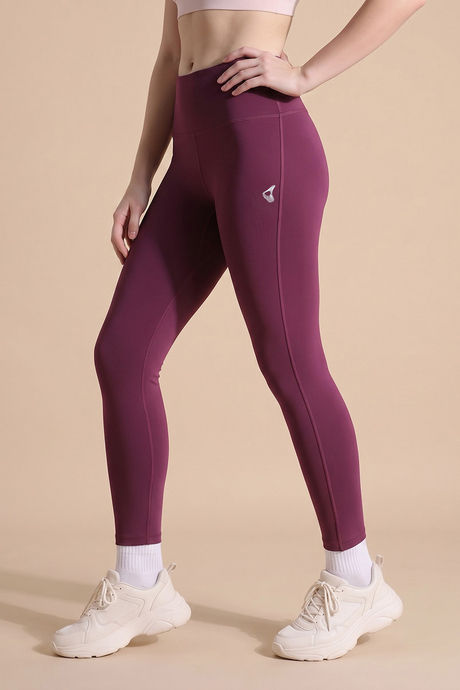 Zelocity Quick Dry Gym Leggings - Damson — image 4