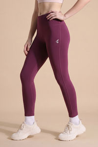 Zelocity Quick Dry Gym Leggings - Damson — thumbnail 4