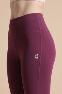Zelocity Quick Dry Gym Leggings - Damson — thumbnail 5