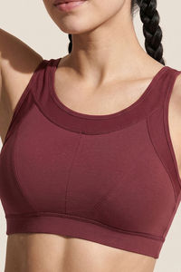Zelocity Easy Movement Sports Bra With Removable Padding - Merlot — thumbnail 5
