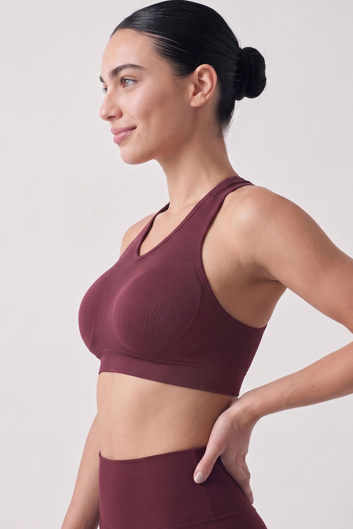 Zelocity Medium Impact Seamless Sports Bra - Fig — image 4