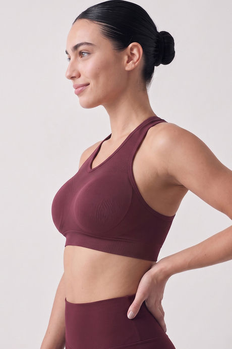 Zelocity Medium Impact Seamless Sports Bra - Fig — image 4