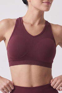 Zelocity Medium Impact Seamless Sports Bra - Fig — thumbnail 6