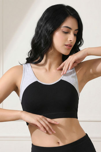 model image of Zelocity Slip On Sports Bra With Removable Padding - Tap Shoe