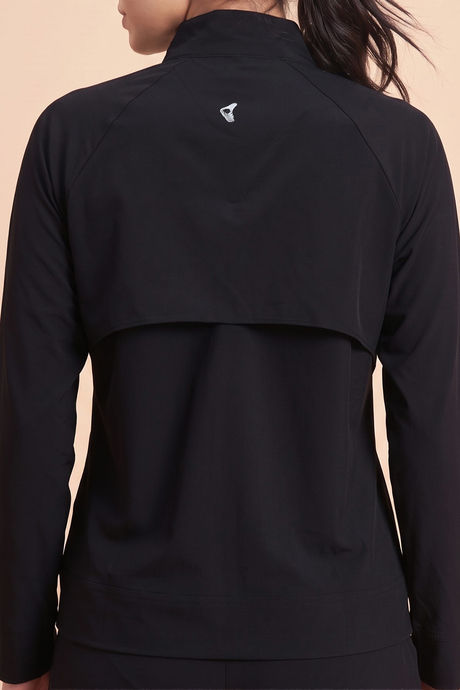 Zelocity Quick Dry Relaxed Fit Gym & Training Jacket - Black Beauty — image 4