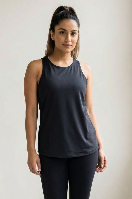 Zelocity Quick Dry Relaxed Tank Top - Black Beauty — image 2