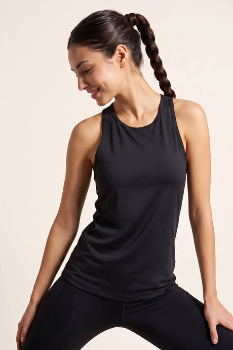 Zelocity Quick Dry Relaxed Tank Top - Black Beauty — image 2