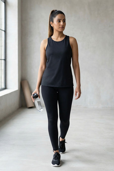 Zelocity Quick Dry Relaxed Tank Top - Black Beauty — image 5