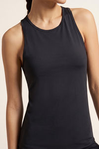 Zelocity Quick Dry Relaxed Tank Top - Black Beauty — thumbnail 6