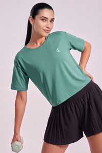 Zelocity Quick Dry Relaxed Top - Malachite Green — thumbnail 2
