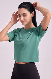 Zelocity Quick Dry Relaxed Top - Malachite Green — thumbnail 4
