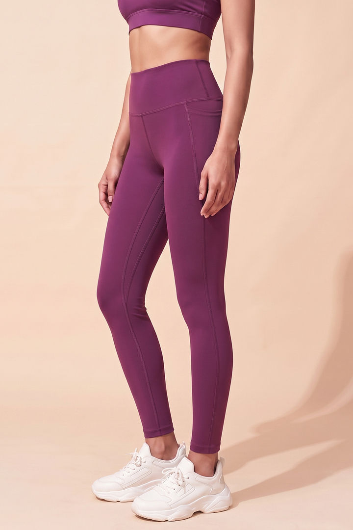 Zelocity Quick Dry Leggings - Dark Purple — image 2