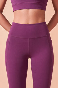 Zelocity Quick Dry Leggings - Dark Purple — thumbnail 3
