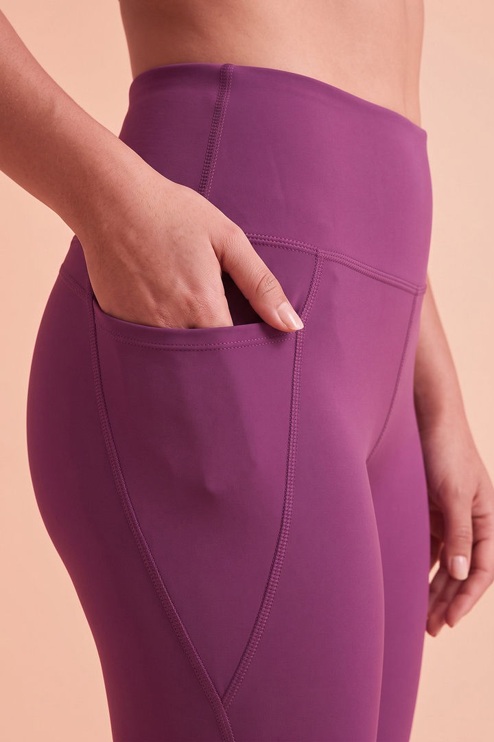 Zelocity Quick Dry Leggings - Dark Purple — image 7