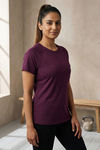 Zelocity Quick Dry Relaxed Top - Dark purple — thumbnail 4