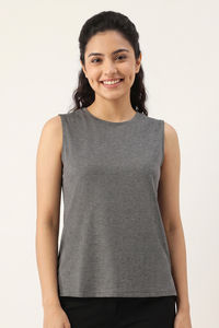 Zelocity Quick Dry Relaxed Tank Top - Grey — thumbnail 1