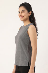 Zelocity Quick Dry Relaxed Tank Top - Grey — thumbnail 2