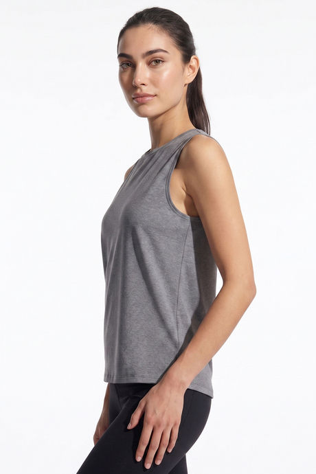 Zelocity Quick Dry Relaxed Tank Top - Grey — image 3