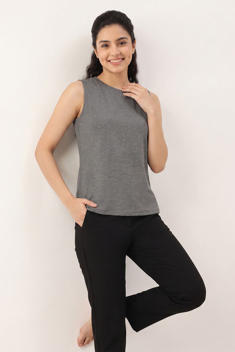 Zelocity Quick Dry Relaxed Tank Top - Grey — image 4