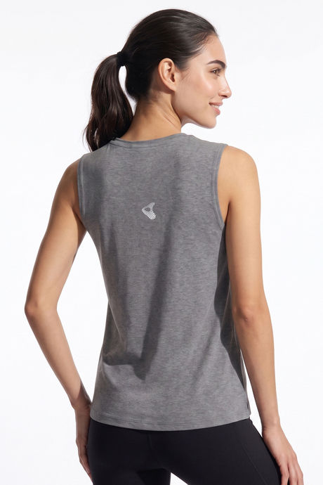 Zelocity Quick Dry Relaxed Tank Top - Grey — image 4