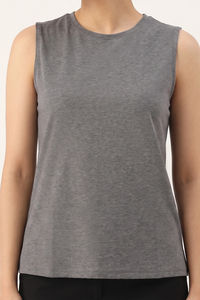 Zelocity Quick Dry Relaxed Tank Top - Grey — thumbnail 5