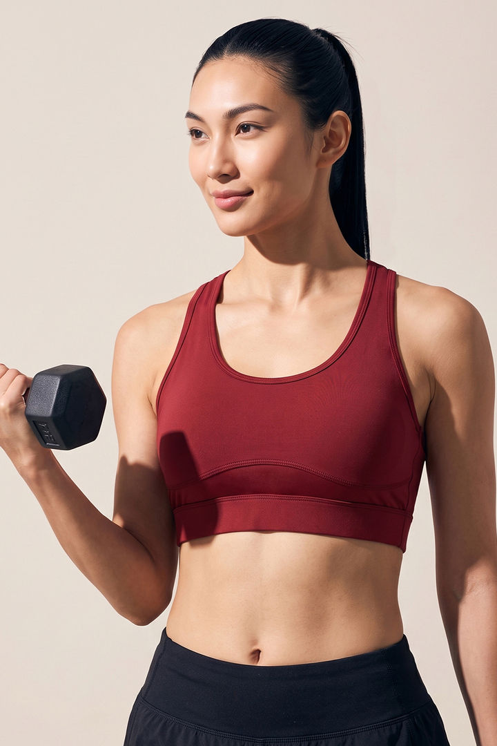 Zelocity Medium Impact Quick Dry Sports Bra - Winery — image 2