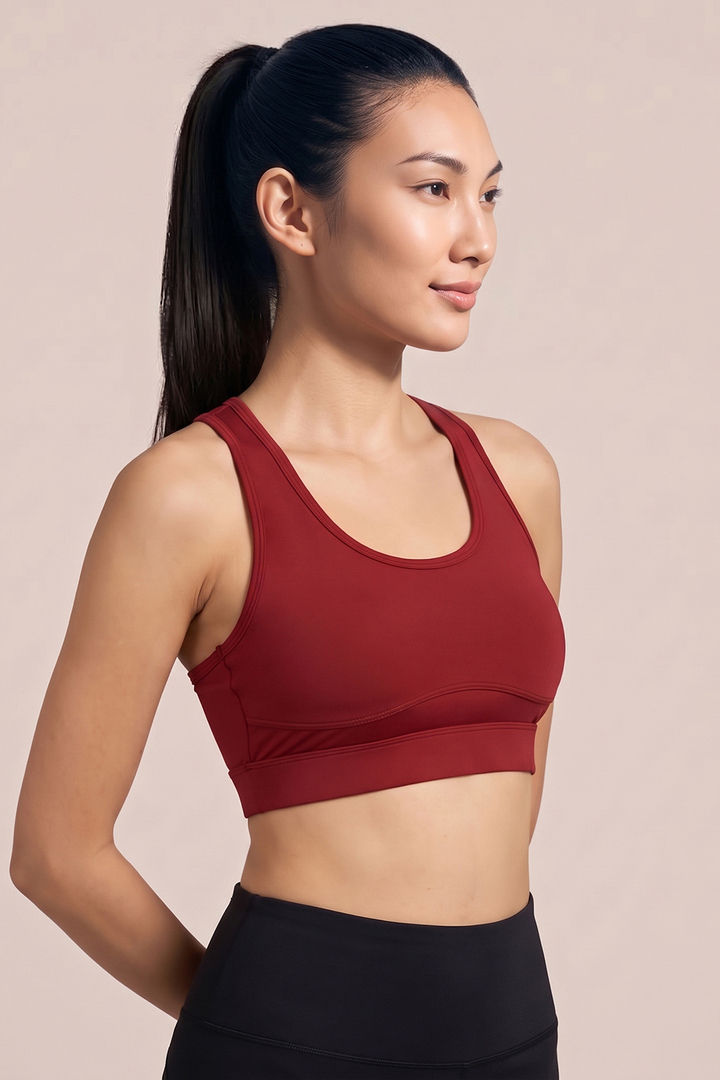 Zelocity Medium Impact Quick Dry Sports Bra - Winery — image 3