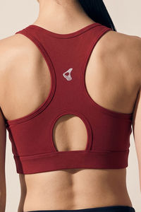 Zelocity Medium Impact Quick Dry Sports Bra - Winery — thumbnail 6
