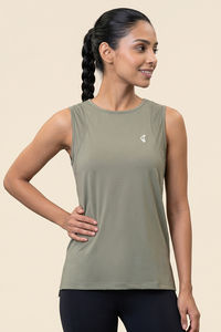 Zelocity Quick Dry Relaxed Tank Top - Tea — thumbnail 2