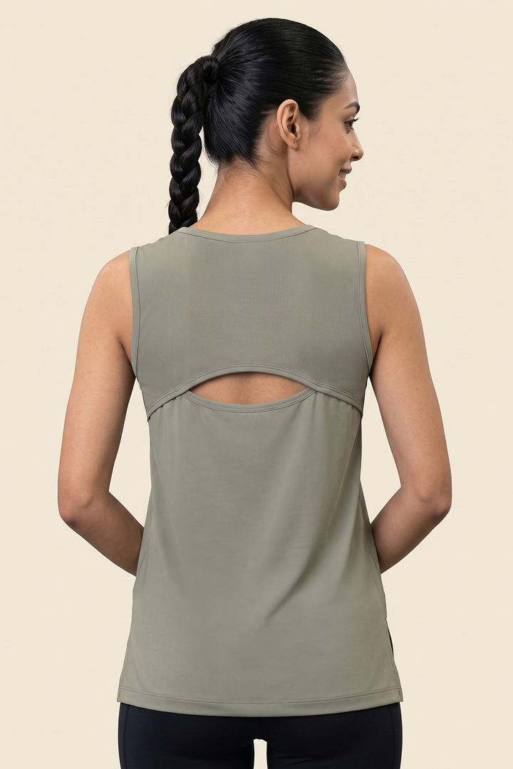 Zelocity Quick Dry Relaxed Tank Top - Tea — image 3