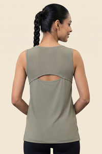 Zelocity Quick Dry Relaxed Tank Top - Tea — thumbnail 3