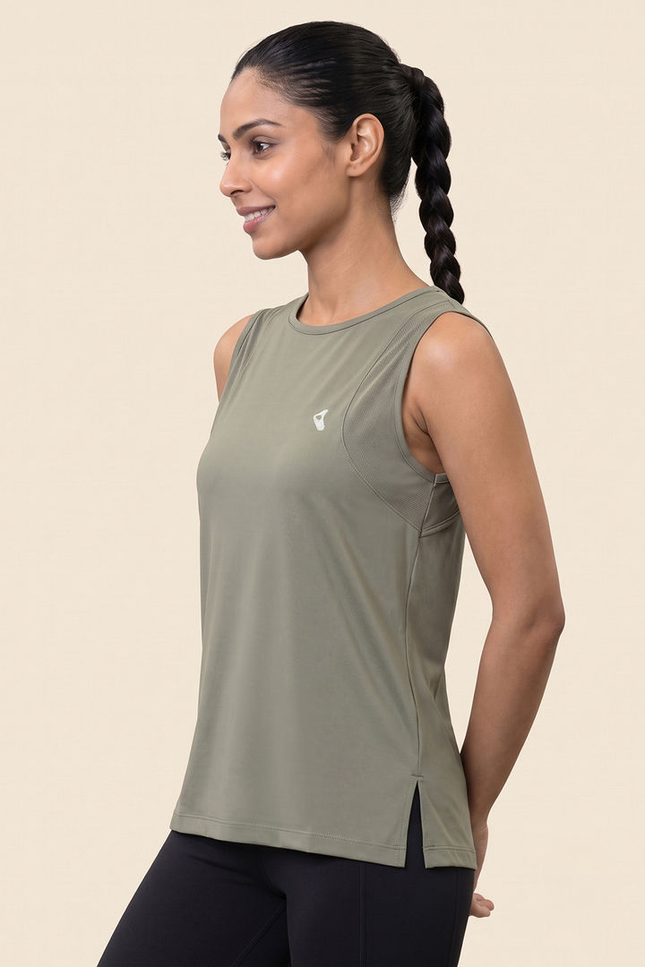 Zelocity Quick Dry Relaxed Tank Top - Tea — image 4