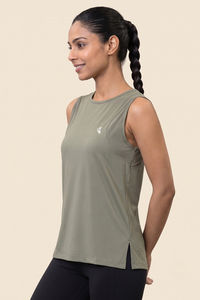Zelocity Quick Dry Relaxed Tank Top - Tea — thumbnail 4
