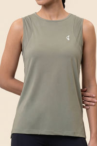 Zelocity Quick Dry Relaxed Tank Top - Tea — thumbnail 5