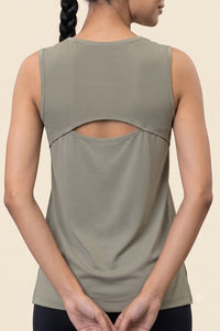 Zelocity Quick Dry Relaxed Tank Top - Tea — thumbnail 6
