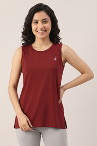 Zelocity Quick Dry Relaxed Tank Top - Winery — thumbnail 1