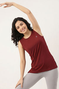 Zelocity Quick Dry Relaxed Tank Top - Winery — thumbnail 5