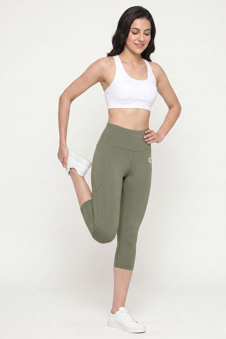 Zelocity Quick Dry Training 3/4th Leggings - Tea — image 5