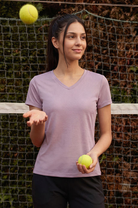Buy Zelocity Quick Dry Yoga & Training Relaxed Top - Lilac