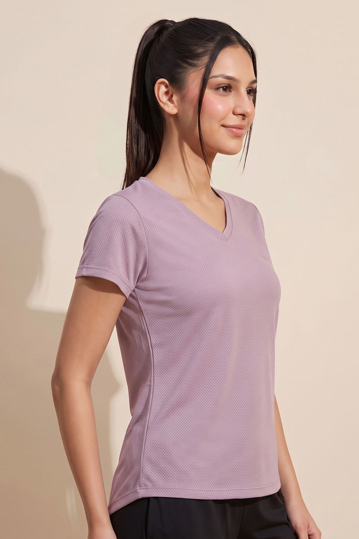 Zelocity Quick Dry Yoga & Training Relaxed Top - Lilac — image 3