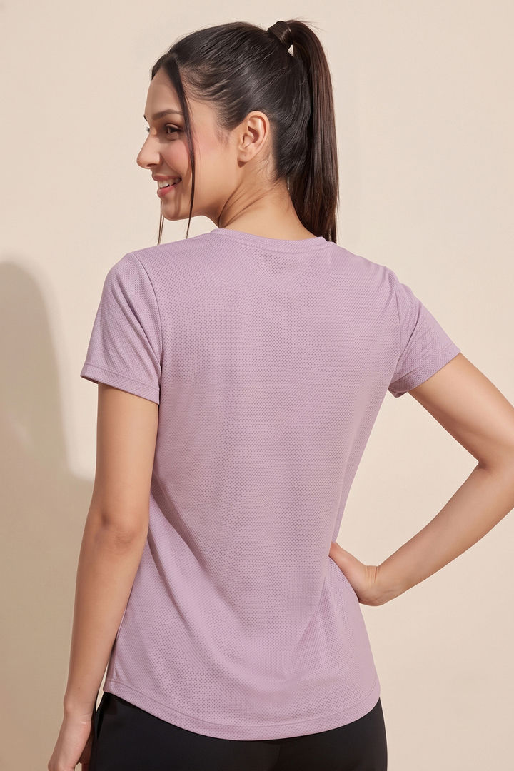Zelocity Quick Dry Yoga & Training Relaxed Top - Lilac — image 4