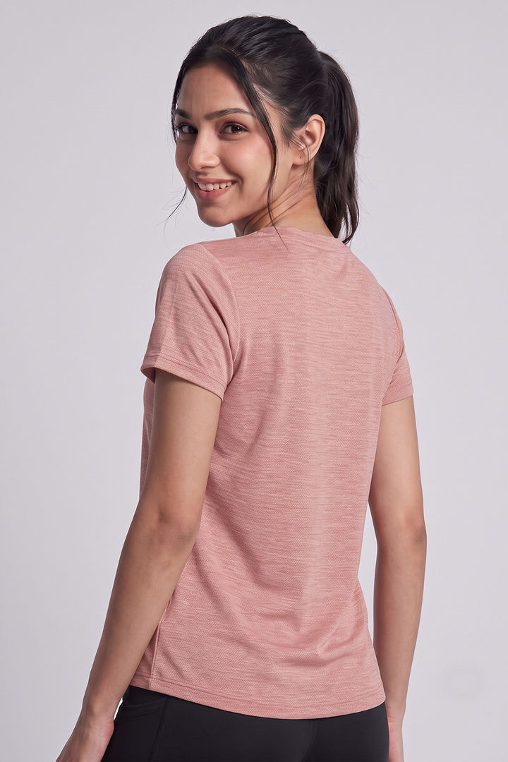 Zelocity Quick Dry Yoga & Training Relaxed Top - Peach — image 3