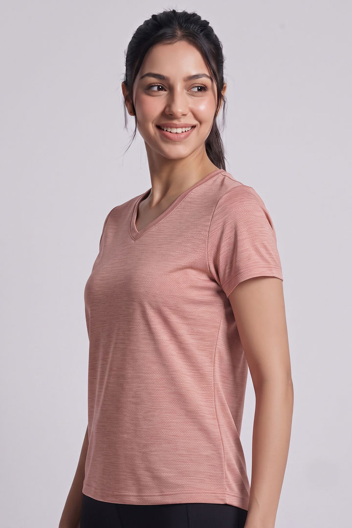 Zelocity Quick Dry Yoga & Training Relaxed Top - Peach — image 4