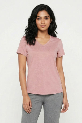 Zelocity Quick Dry Yoga & Training Relaxed Top - Peach — image 3