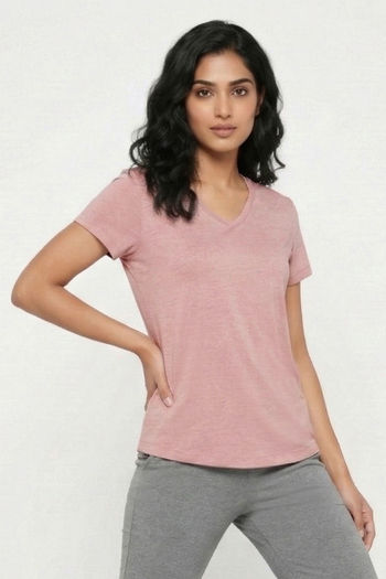 Zelocity Quick Dry Yoga & Training Relaxed Top - Peach — image 5