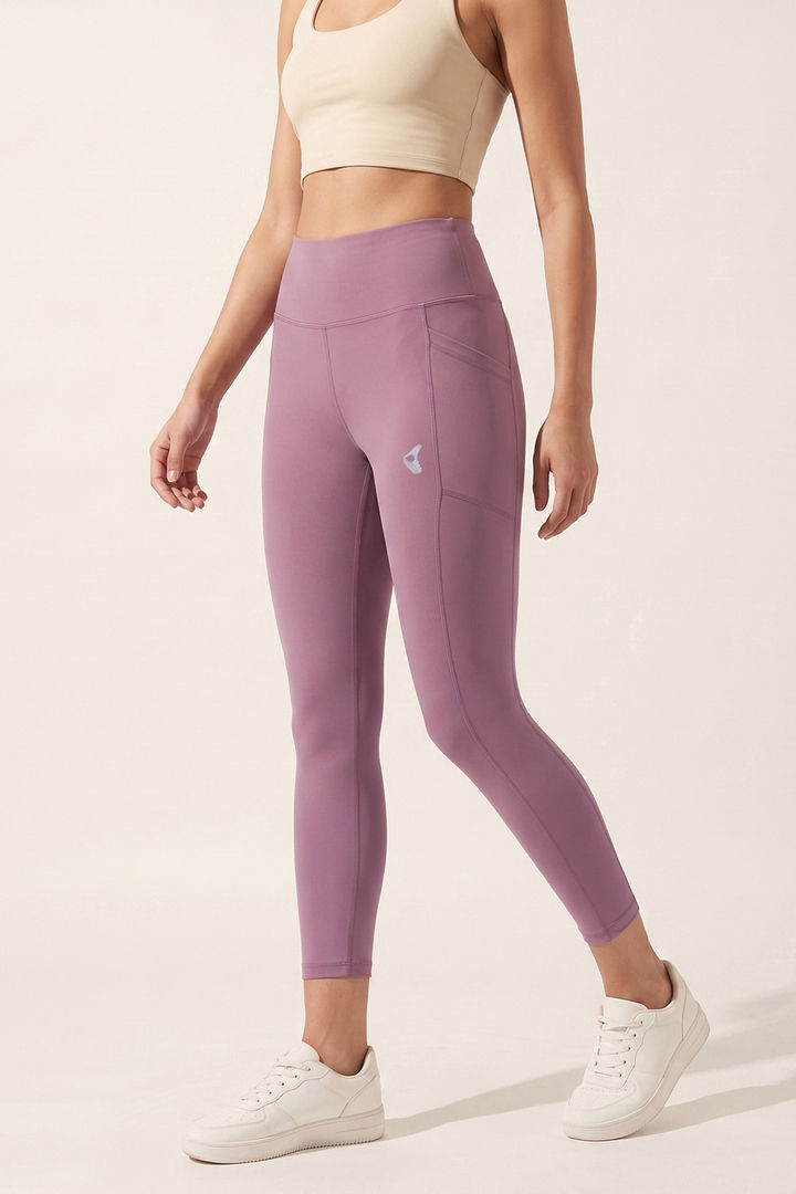 Zelocity Quick Dry Yoga & Training 3/4th Leggings - Lilac — image 3