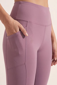Zelocity Quick Dry Yoga & Training 3/4th Leggings - Lilac — thumbnail 5
